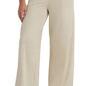 Elegant Cream Wide-Leg Pants